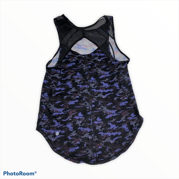 Lululemon camo tank top purple size 4 Mesh - Picture 3 of 7